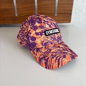 NEW Gymshark x New Era Snapback Hat Orange and Purple Paint Splatter One Size